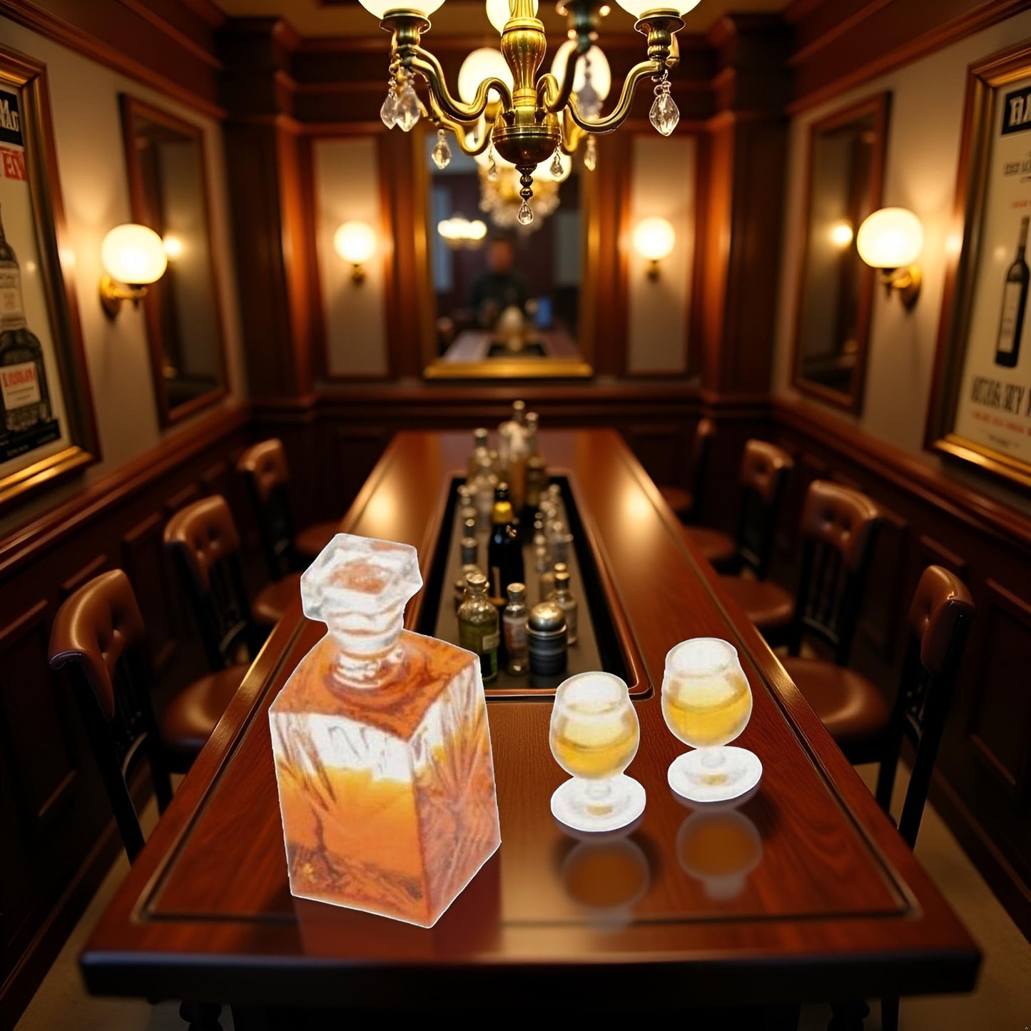 3Pcs 1:12 Scale Dollhouse Miniature Accessories Whiskey Wine Bottle Bar Model Convenient and Nice Accessories
