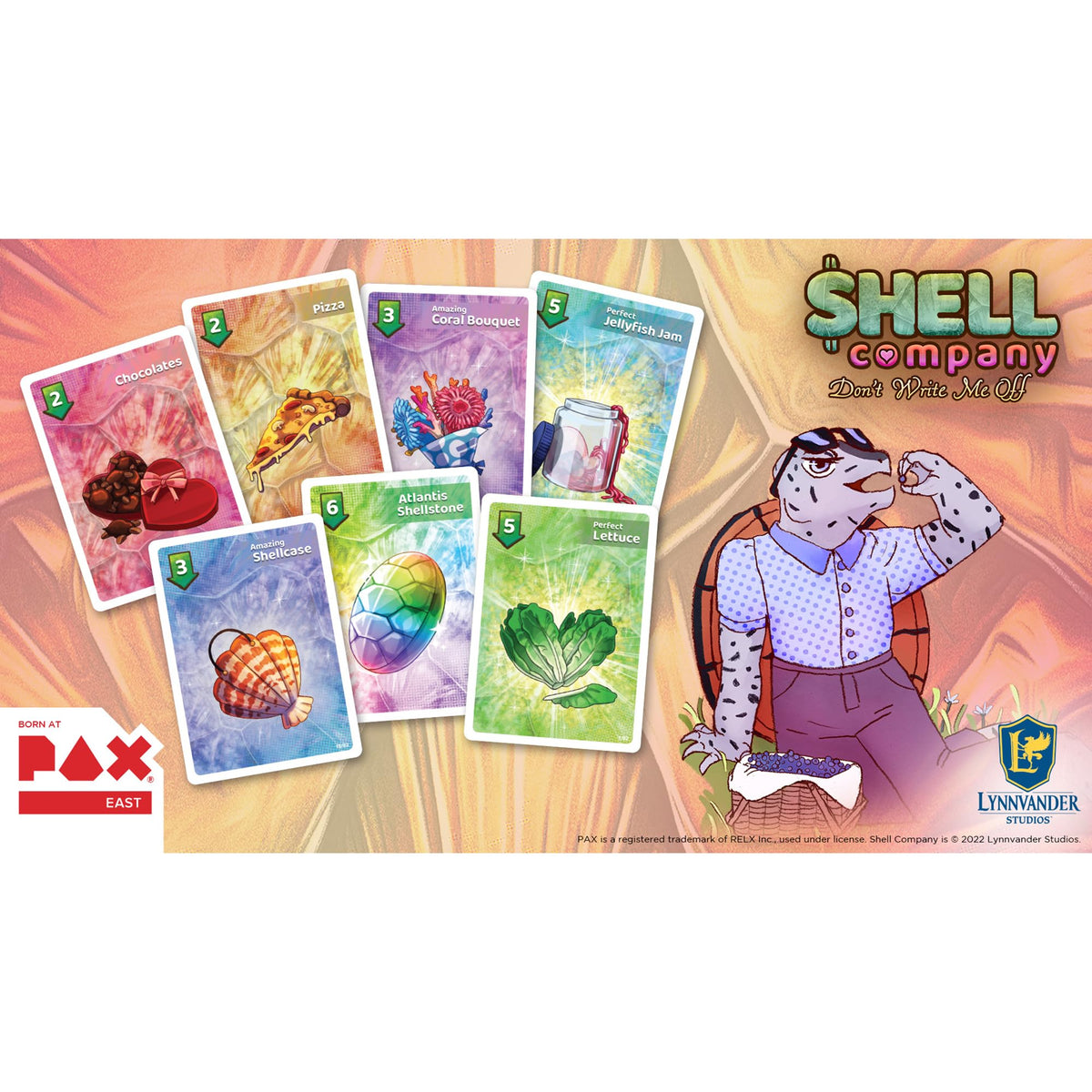 Lynnvander Studios: Shell Company: Don't Write Me Off - Strategy Board Game, File Taxes & Find Love (As a Turtle), Ages 14+, 2-6 Players, 60 Min