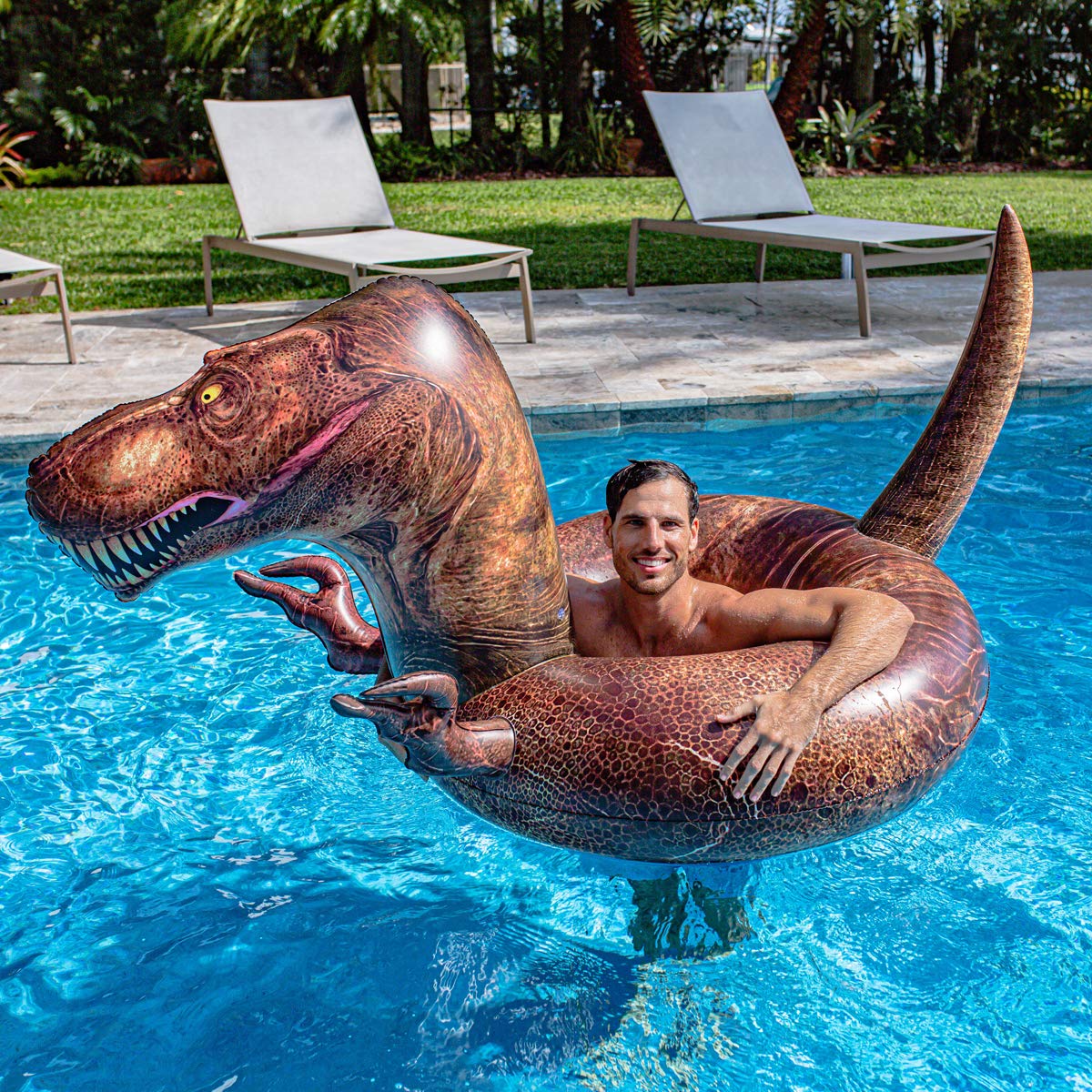 PoolCandy Inflatable T-Rex Dinosaur 48" Swim Ring