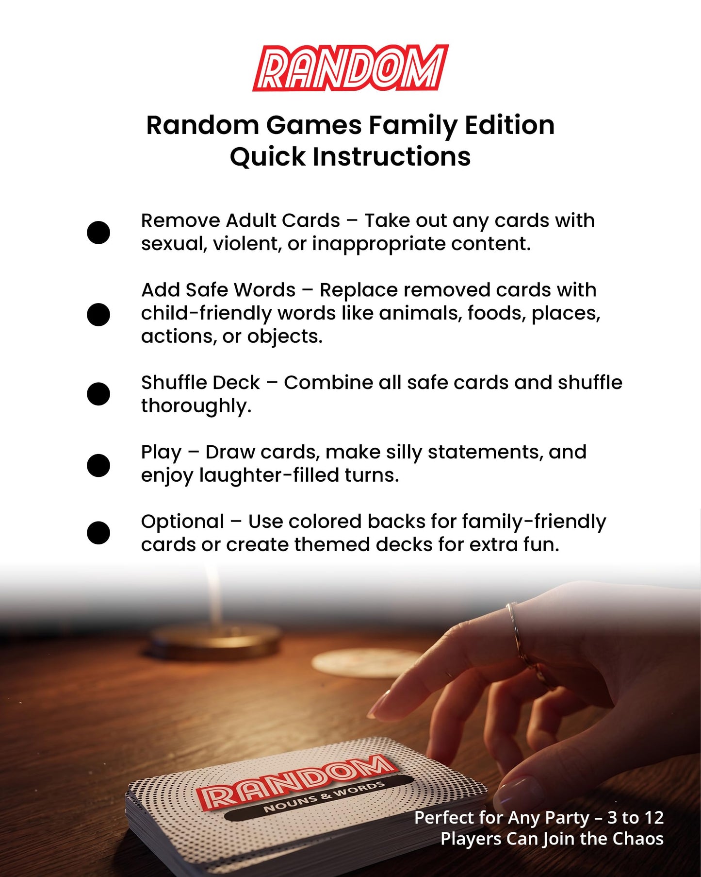 Random Word Board Games for Adults - Fun Family Spinner Party Group Game