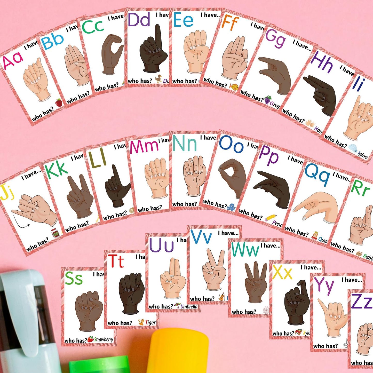 ASL Flash Cards for Kids&Teachers, 36 American Sign Language Learning Kit with Gestures,Alphabet,Numbers,Sight Words,Montessori ASL Bundle