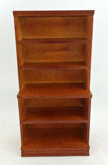 Dollhouse Miniature Walnut Storage Shelf
