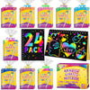 Party Favors for Kids 4-8-12: 24 Pack Scratch Rainbow Art Crafts Notebook, Coloring Book Goodie Bags Stuffers Kit, Bulk Birthday Gift Classroom Prizes