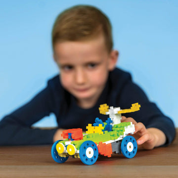 PLUS PLUS Learn to Build Vehicles, 360 Pieces - Interlocking Mini Hashtag Blocks, 3D Puzzle Stem Toy for Kids