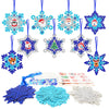 Fennoral 18 Pack DIY Snowflakes Craft Kit for Kids Make You Own Snowflake Foam Sticker Ornament DIY Christmas Arts and Crafts for Chirstmas Party