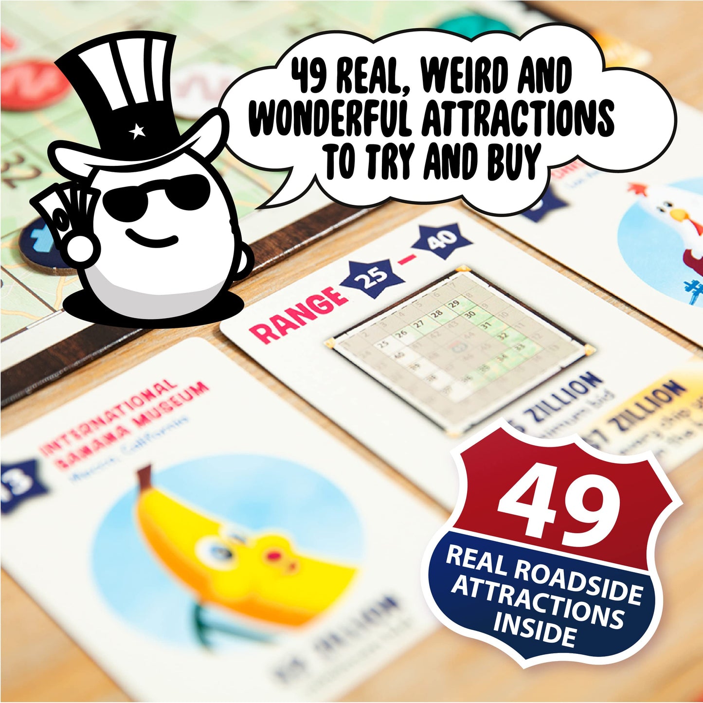 Zillionaires Road Trip USA: Family Board Game for Kids and Adults, Board Games for Families, Best New Board Games, Great For 2 - 5 Players