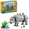 LEGO Creator 3 in 1 Wild Animals: Majestic Rhino with Birds Building Toys for Kids - Safari Pretend Play Toys for Girls & Boys, Ages 9+ - Gift