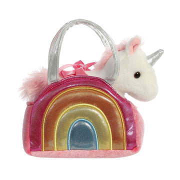 Aurora® Fashionable Fancy Pals™ Over The Rainbow Unicorn™ Stuffed Animal - Plush with Stylish Purse for Dress Up Fun - Perfect for Kids 3+ Years