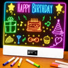 Rechargeable LED Drawing Board for Kids, Bawaslom Doodle Glow Pad, White
