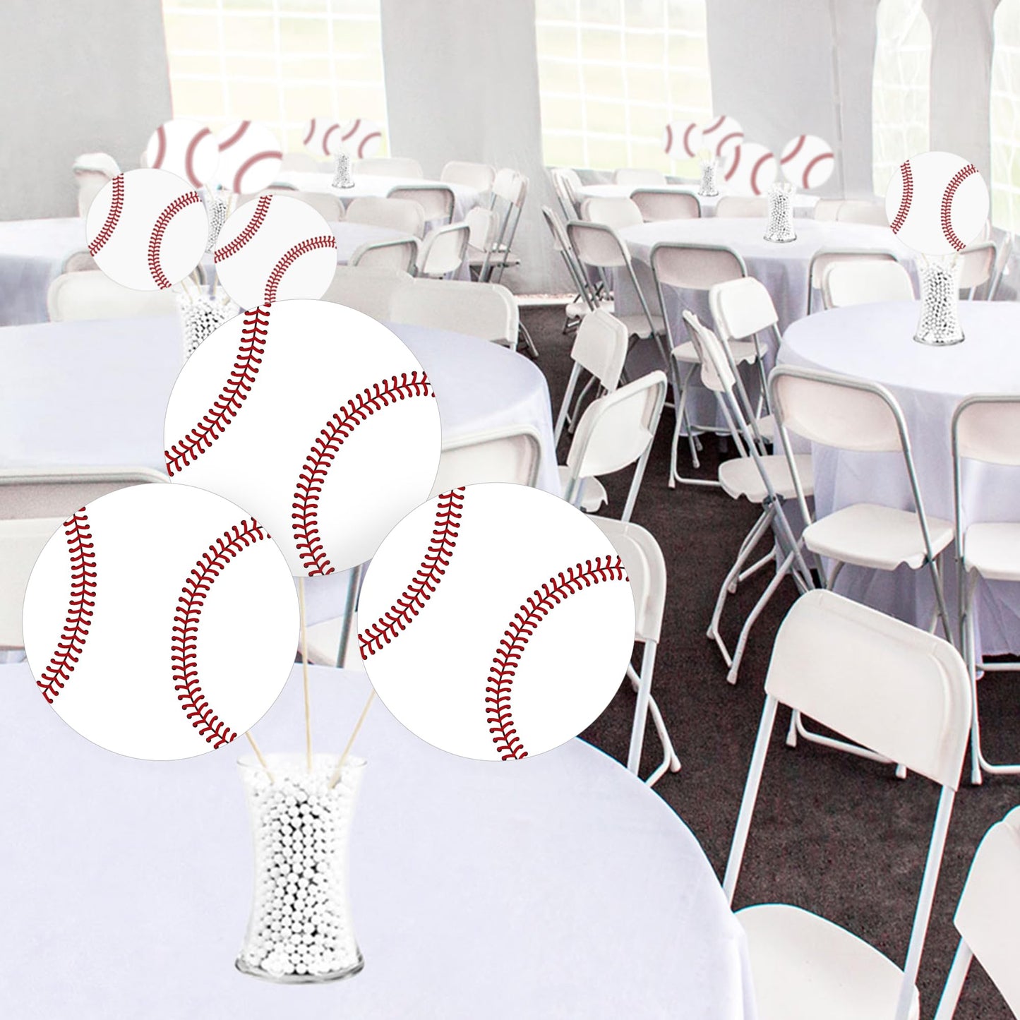 Big Dot of Happiness Batter Up - Baseball - Decorations DIY Baby Shower or Birthday Large Party Essentials - Set of 20