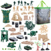 Juvale Action Figures Army Men Playset - Army Toys & Toy Soldiers for Boys Ages 8+ with Tanks & Weapons - Action Figure Accessories & Portable Storage