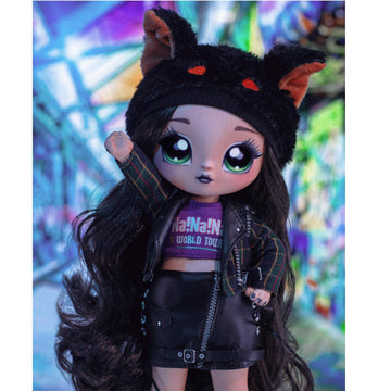 Na Na Na Surprise Teens Fashion Doll - Rebel Dare, 11" Soft Fabric Doll, Dog Inspired