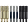 WE Games Cribbage Board Pegs Metal, Set of 9 Machined Cribbage Pegs Unique, 3 Colors (Brass, Silver & Black) Felt Pouch for Travel, Bulk Cribbage
