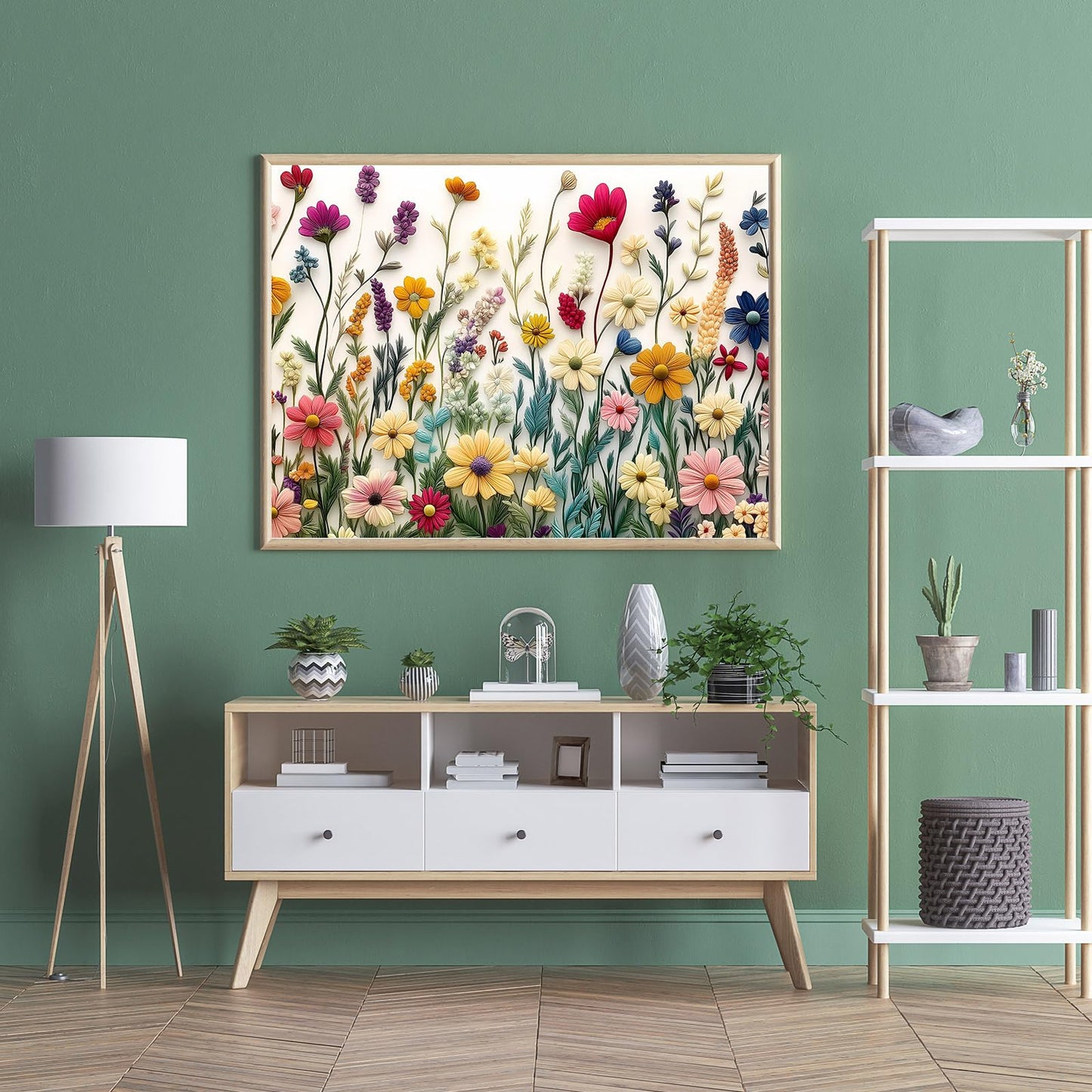 Puzzles for Adults 1000 Pieces, Wildflower Jigsaw Puzzles - Dance of Wildflowers, Impossible Wildflower Puzzle for Seniors Families, 27.56 x 19.69