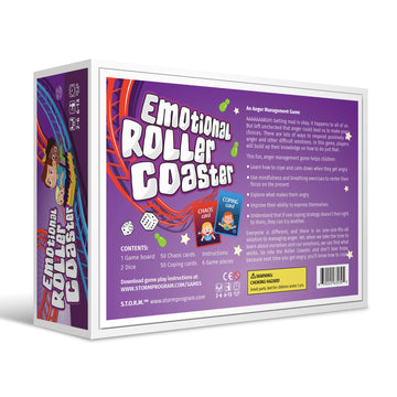Emotional Rollercoaster | Anger Management Board Game For Kids & Families | Therapy Learning Resources | Anger Control Card Game | Emotion Board Games