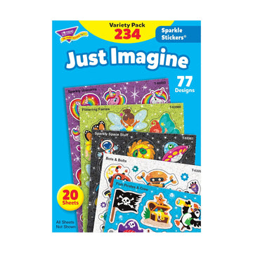 Just Imagine Sparkle Stickers Variety Pack by TREND Enterprises, Inc., 234 ct.