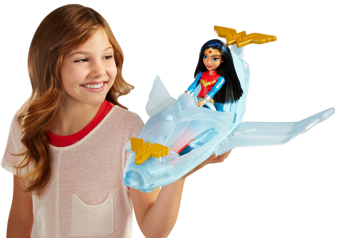 DC Super Hero Girls Wonder Woman & Invisible Jet Dolls, Multicolor, 19.0 inches tall