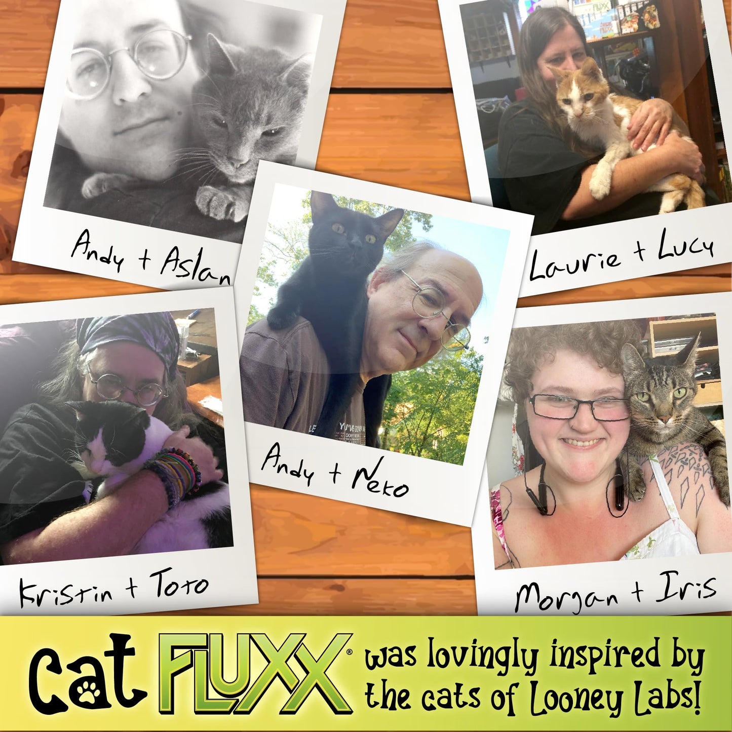 Looney Labs Cat Fluxx - The Cat-Themed Card Game of Feline Fun, 1-6 Players