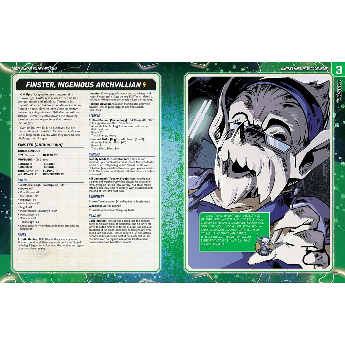 Renegade Game Studios Power Rangers RPG Finster's Monster-Matic Cookbook