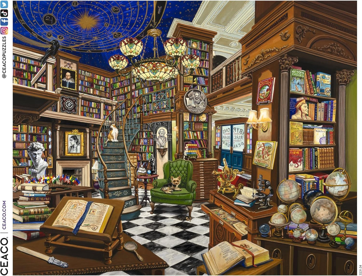 Ceaco - Rare Book Dealer - 1000 Large Piece Jigsaw Puzzle for Adults
