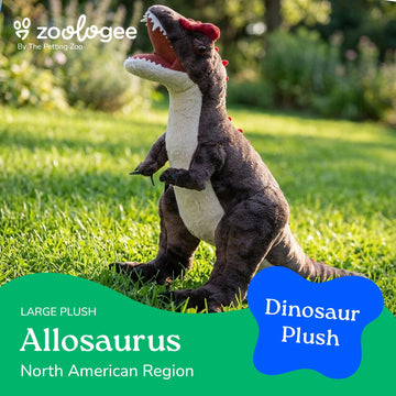 The Petting Zoo Allosaurus Dinosaur Stuffed Animal Plushie, Gift for Kids, Dinosaur Animals, Brown Dinosaur Plush Toy 24 inches