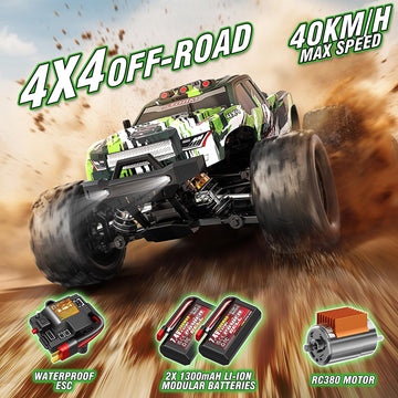 X-TMAGA 1:18 All Terrain RC Car for Adults & Boys (HS18-05), 4WD Off-Road RC Truck High Speed Fast 40+ KPH, 4X4 Waterproof Remote Control Car with 2