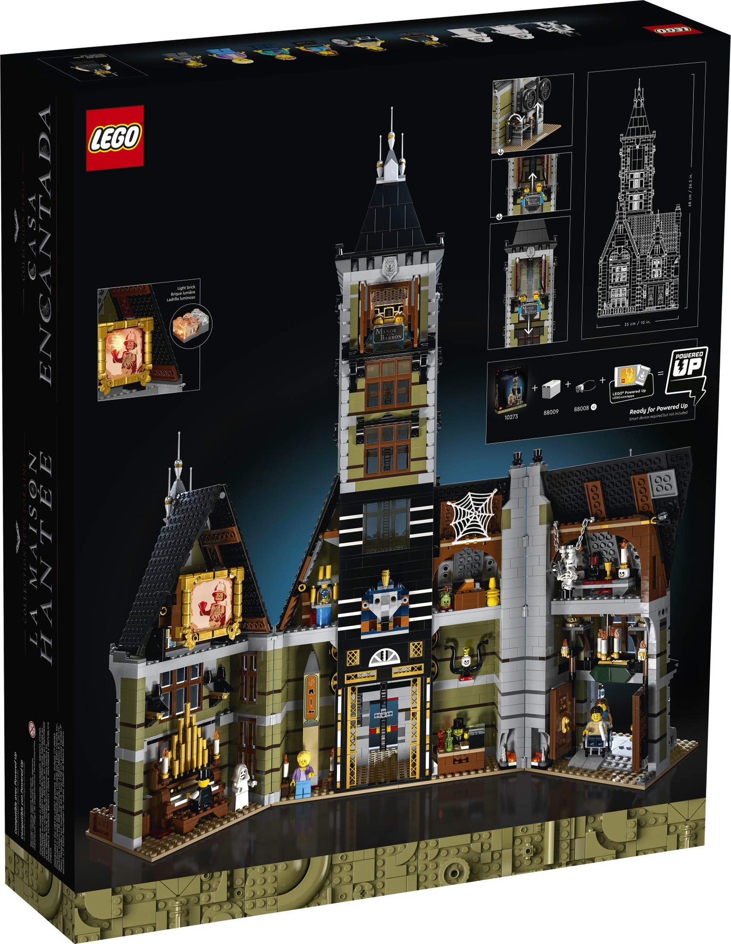 LEGO Icons Haunted House Building Set 10273, Haunted House Kit, Creative Crafts for Adults and Family, Powered Up Ready Building Kit with 10