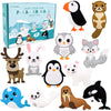 CiyvoLyeen Polar Animals Sewing Kit for Kids Make Your Own Winter Polar Animals Felt Plush Craft Kit Includes 14 Creative Projects to Sewing Beginners