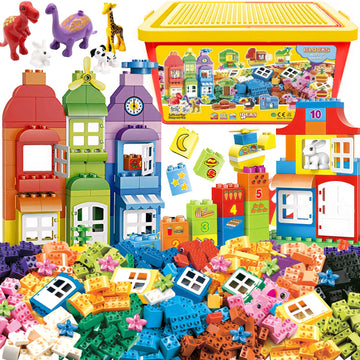 Liberty Imports Big Building Blocks 166 Pieces with Storage Organizer Box, Large Bricks Set Educational Learning Classic Construction Toy Set