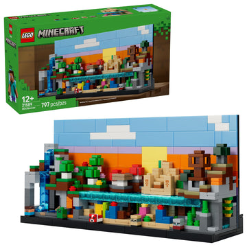 LEGO Minecraft Mini Biomes Building & Pretend Play Toy for Boys & Girls - Video Game Playset & Toy Figures for Preteens, Ages 12 + - W/2 Minifigures
