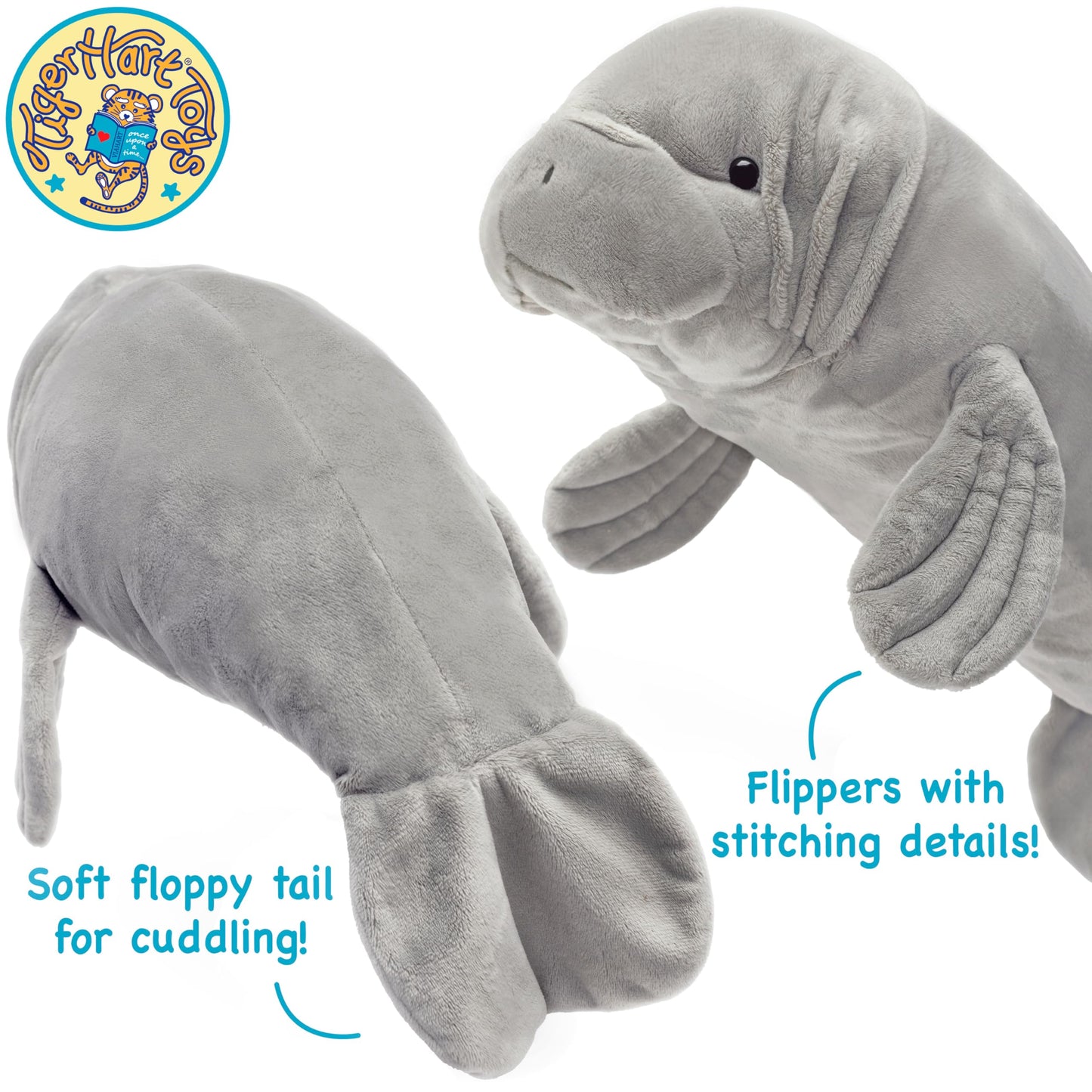 TigerHart Morgan The Manatee - 21 Inch Stuffed Animal Plush (New Edition)