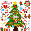 Max Fun DIY Felt Christmas Tree Set 3.2Ft with 41 Ornaments for Kids Toddlers Home Wall Hanging Felt Christmas Craft Kits Xmas Decoration Party