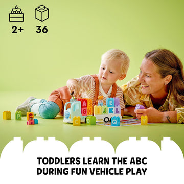 LEGO DUPLO Town Alphabet Truck Toy - Toddler Learning & Educational Toys for Preschool, Ages 2+ - Alphabet Blocks for Boys & Girls - Baby Gift Ideas