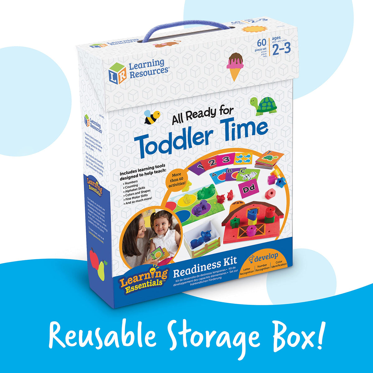 Learning Resources All Ready For Toddler Time Readiness Kit - 22 Pieces, Ages 2+, Back to School, School Preparation Activities, Preschool Games