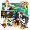 MOBIUS Toys Dinosaur Truck Carrier - Large Transport Truck with 12 Realistic Dino Figures for Kids Ages 3-7 - Durable BPA-Free Dinosaur Storage Toy