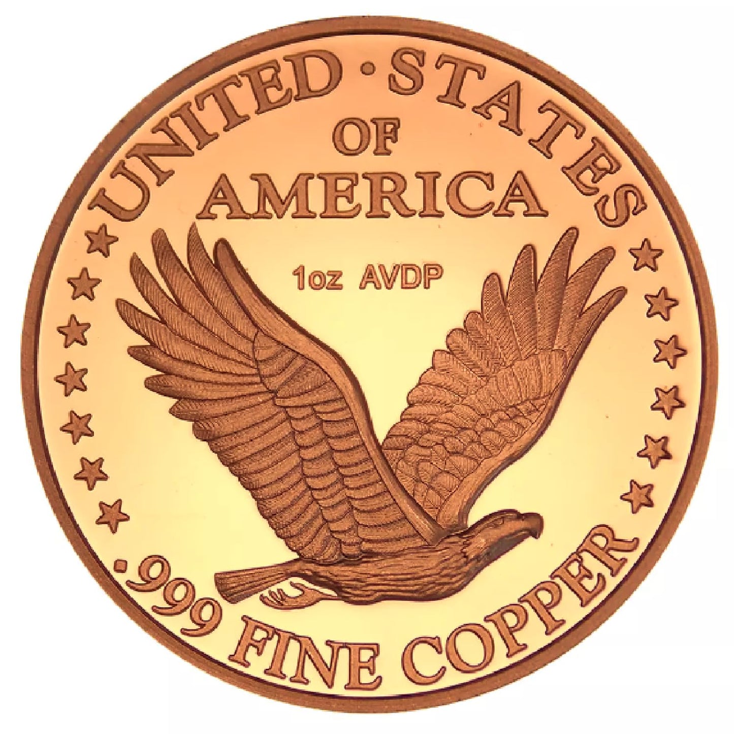 Twenty 1 Oz. Standing Liberty Copper Coin .999 Fine Copper Bullion Art Rounds in Coin Tube by Unique Metals