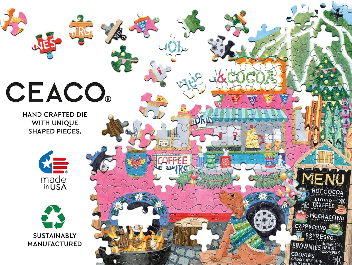 Ceaco - Festive Food Truck II - 500 Piece Jigsaw Puzzle for Adults