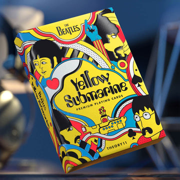 theory11 Yellow Submarine Playing Cards - Beatles Movie Theme Poker Deck with Custom Artwork, Magic, Cardistry, Game Night Gift for Music Fans, Card