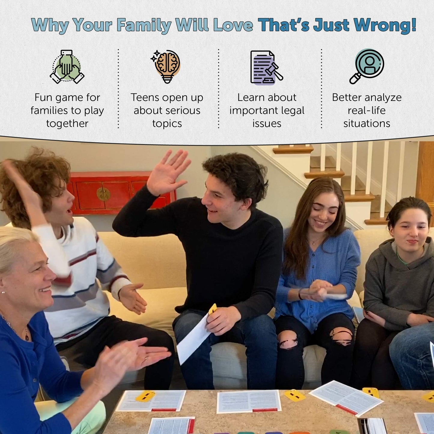 That's Just Wrong! - A Critical Thinking & Debate Game for Teens & Classrooms | Fun Ethical Dilemmas & Real-Life Legal Scenarios for Engaging