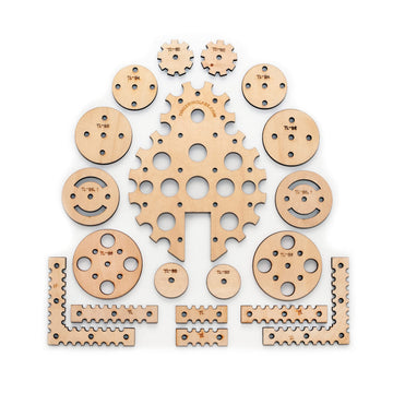 Tinkering Labs Wood Parts Pack | Complete Set of Wood Parts for The Electric Motors Catalyst STEM Kit