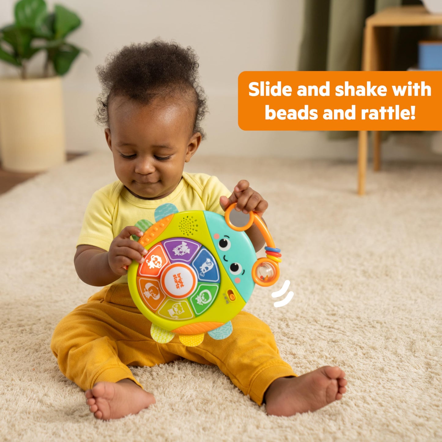 Bright Starts Safari Surprise Multisensory Toy, Light-Up Electronic Baby Toy with Animal Sounds and Melodies, Press for Cause and Effect Discovery