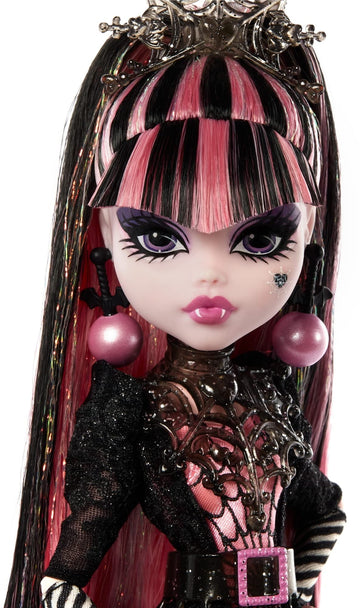 Monster High Draculaura Doll, Special Howliday Edition, Pink and Black Gown, High Fashion, Holiday Collection, Gifts for Girls and Boys