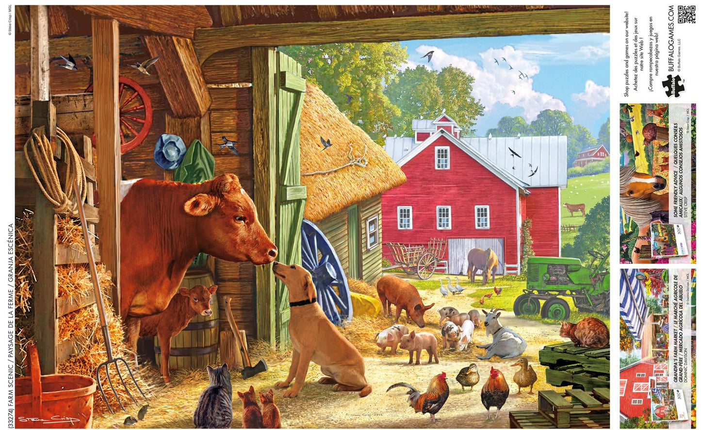 Buffalo Games - Farm Scenic - 500 Piece Jigsaw Puzzle for Adults