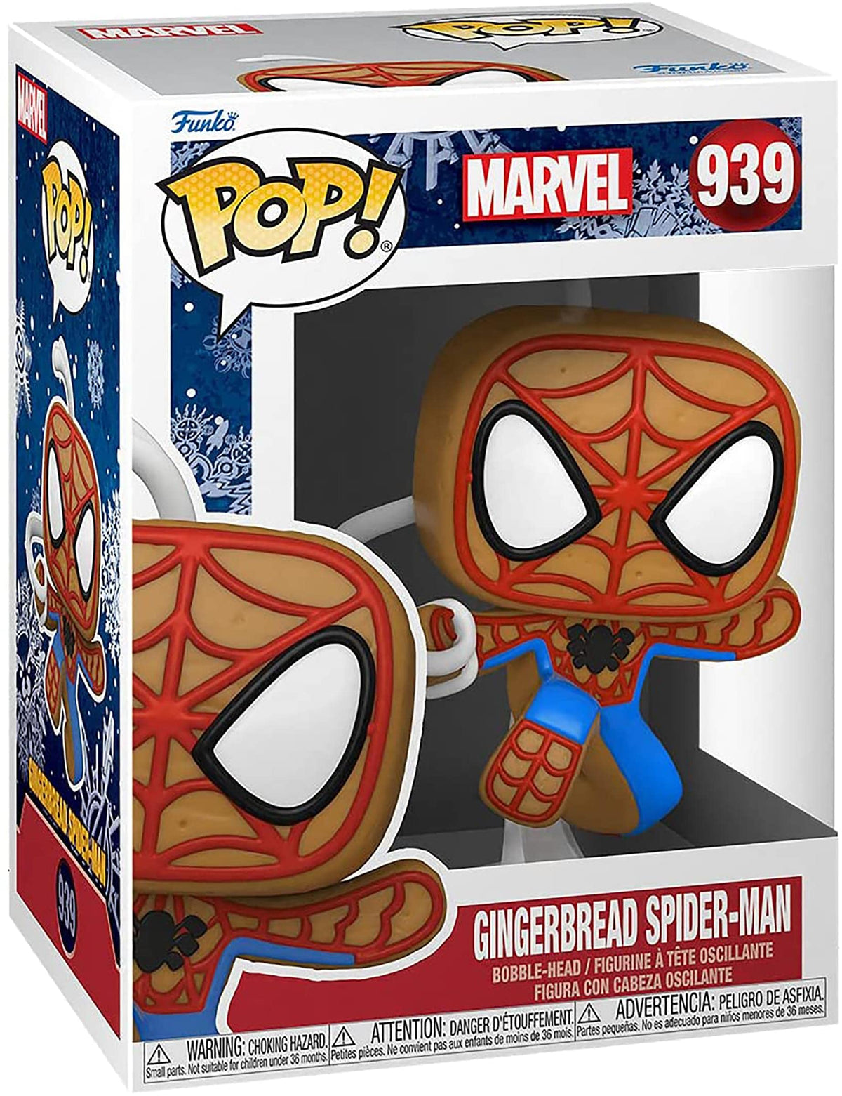 Funko POP Marvel: Gingerbread Spider-Man, Multicolor, 4 inches, (50664)
