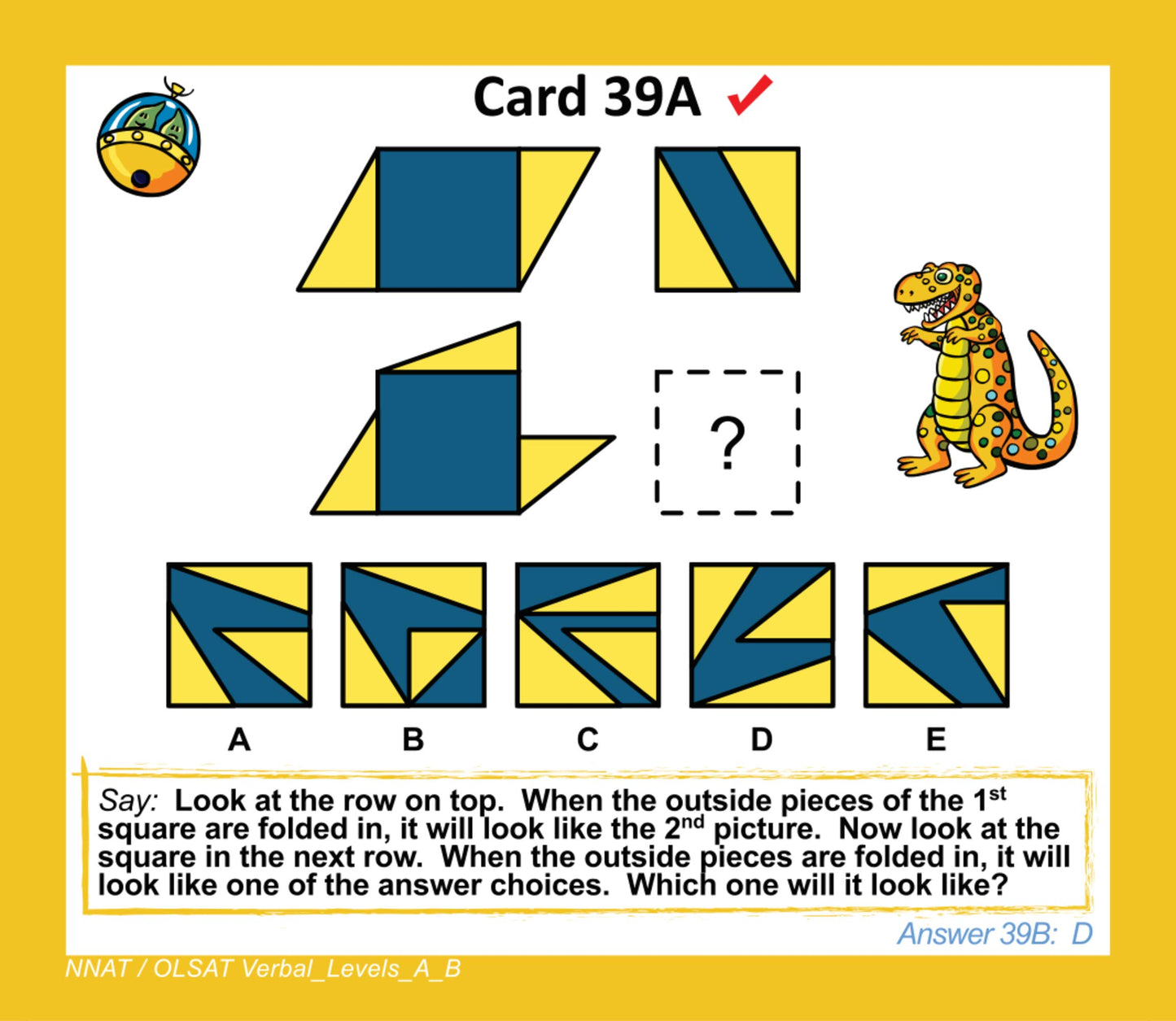 TestingMom.com NNAT and OLSAT Test Prep Flash Cards - NYC Gifted and Talented - Kindergarten (Level A) - Grade 1 (Level B) - 140+ Practice Questions