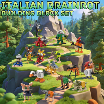 Myth Qholve Italian Brain Rot Unique Cartoon Characters Building Blocks 16 in 1 Educational & Entertaining Gift Idea for Adults