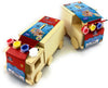 M?tty's Toy Stop Design & Paint Your Own Wooden Train & Truck Banks (Each Includes 4 Paints & 1 Brush) Gift Set Bundle - 2 Pack