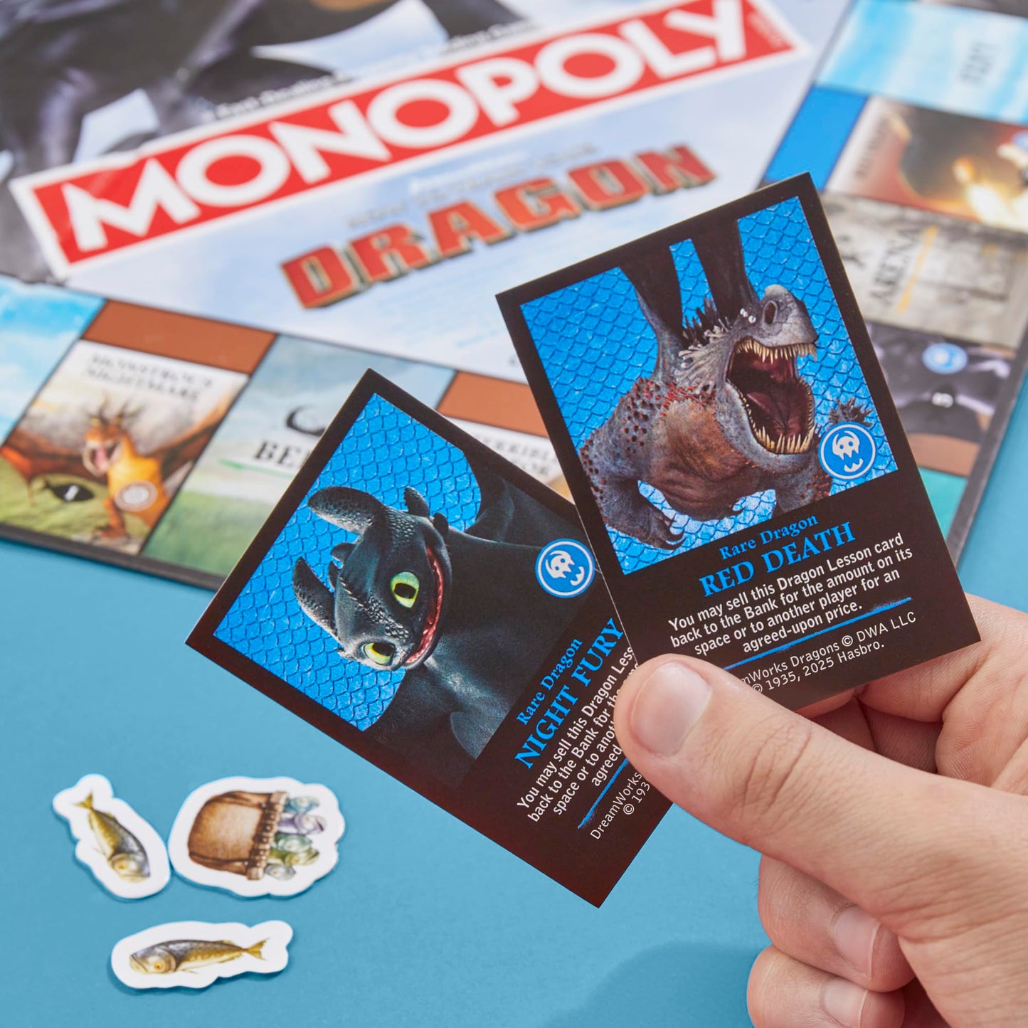 Monopoly DreamWorks How to Train Your Dragon Edition Board Game | Ages 8+ | 2 to 4 Players | 45 Mins. | Fun Family Games for Kids, Teens & Adults