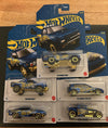 Hot Wheels 58th Anniversary Pearl and Chrome Vehicle Set, Blue and Gold, 2026 Collection, Set of 5, NO Chase