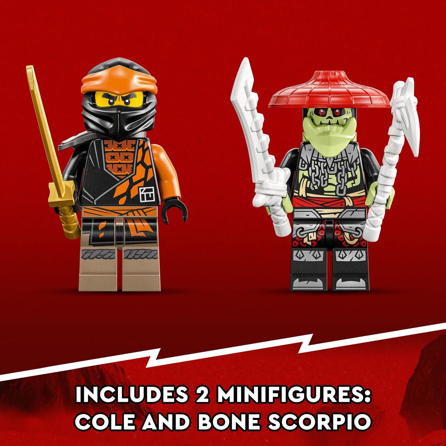 LEGO NINJAGO Cole’s Earth Dragon EVO 71782, Upgradable Action Toy Figure for Boys and Girls with Battle Scorpion Creature and 2 Minifigures, 2023